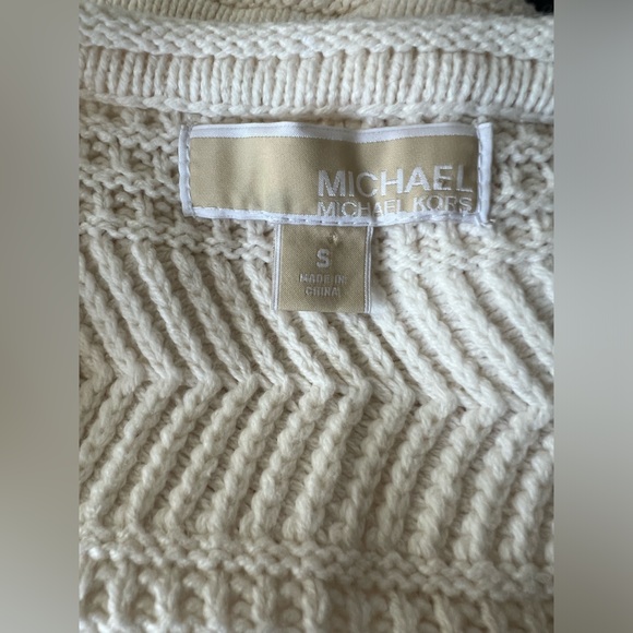 MICHAEL Michael Kors Shirt Sleeve Sweater - Cream - Size Small - Picture 4 of 4